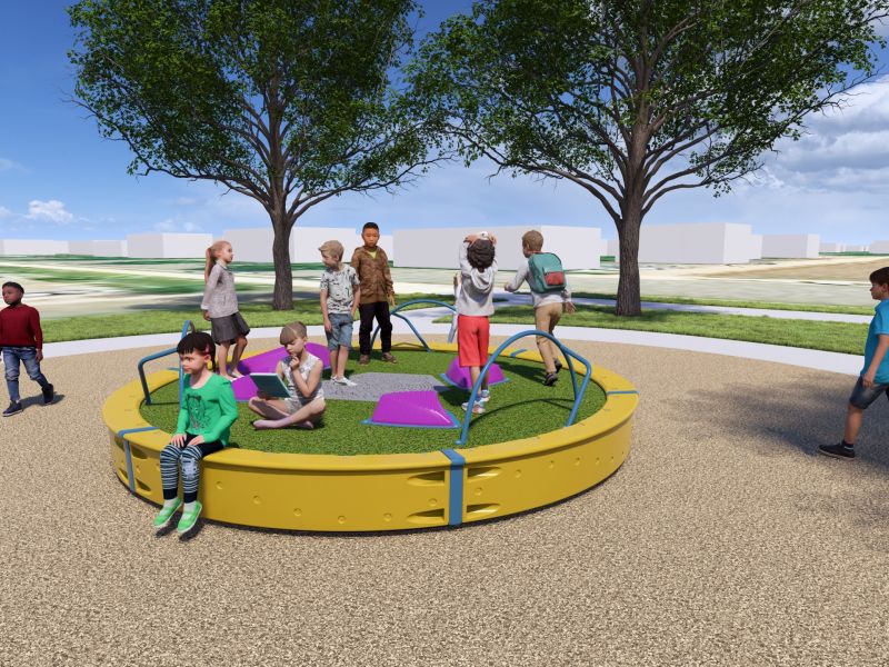 Spinner rendering for Coal Miner Park playground replacement